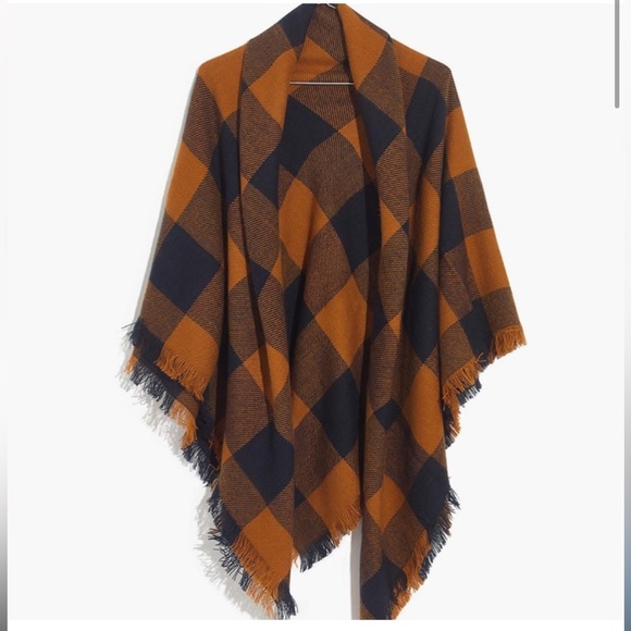 ❌SOLD Madewell Buffalo Check Blanket Scarf - Picture 3 of 7